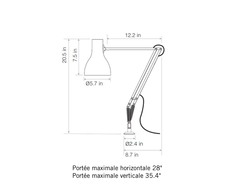 Type 75™ de bureau avec pivot