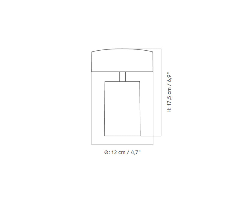 Column portative de table