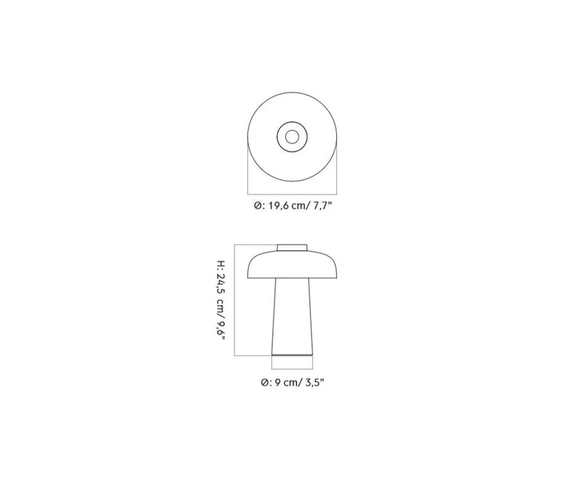 Reverse portative de table