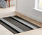 Tapis Bold Stripe Argent – Noir