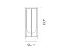 In Vitro bollard de sol pour extérieur