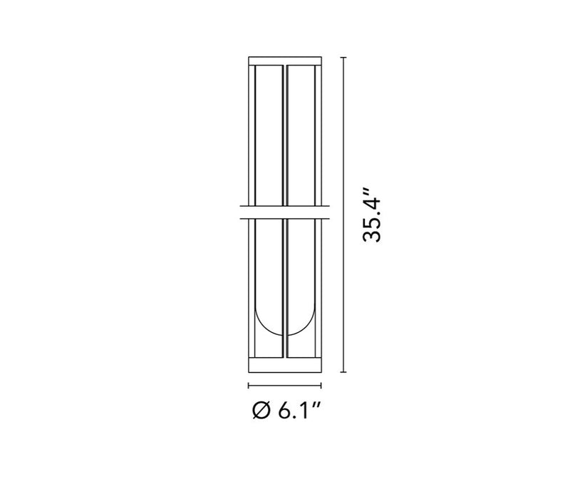 In Vitro bollard de sol pour extérieur