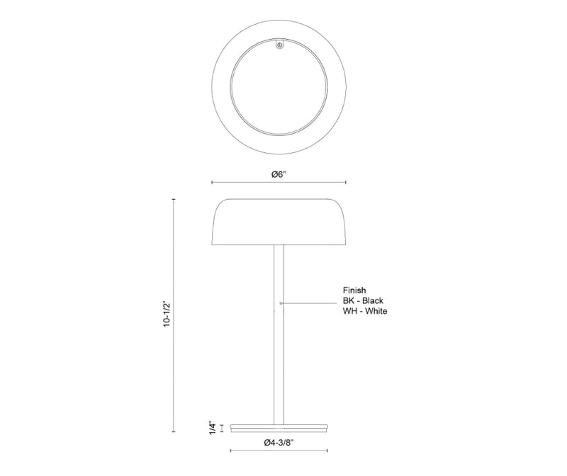 Brilla portative de table