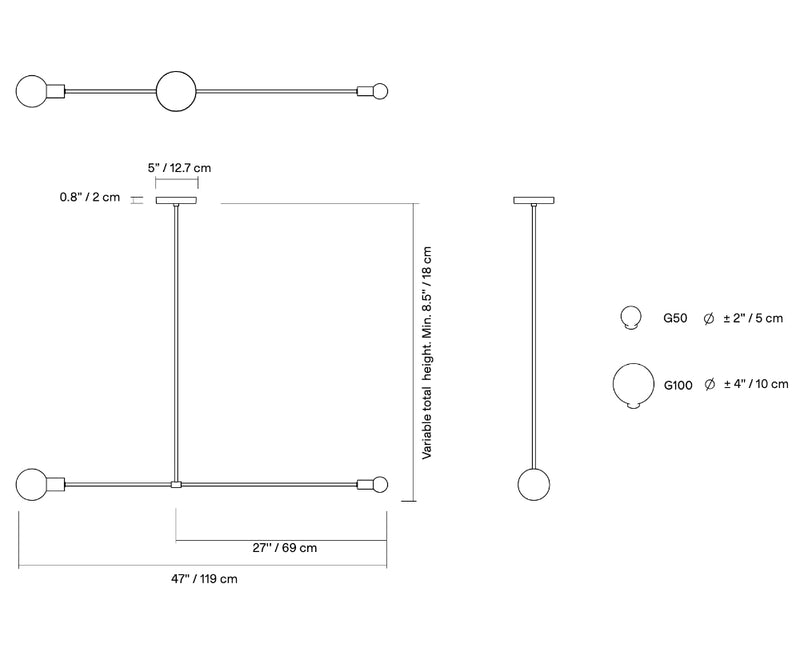 Dot Antipode suspension ou plafonnier