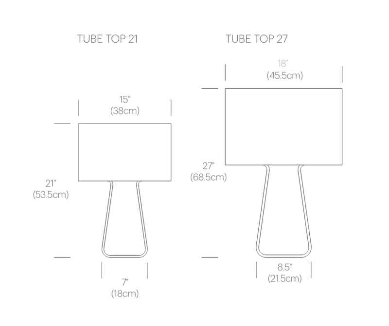 Tube Top de table