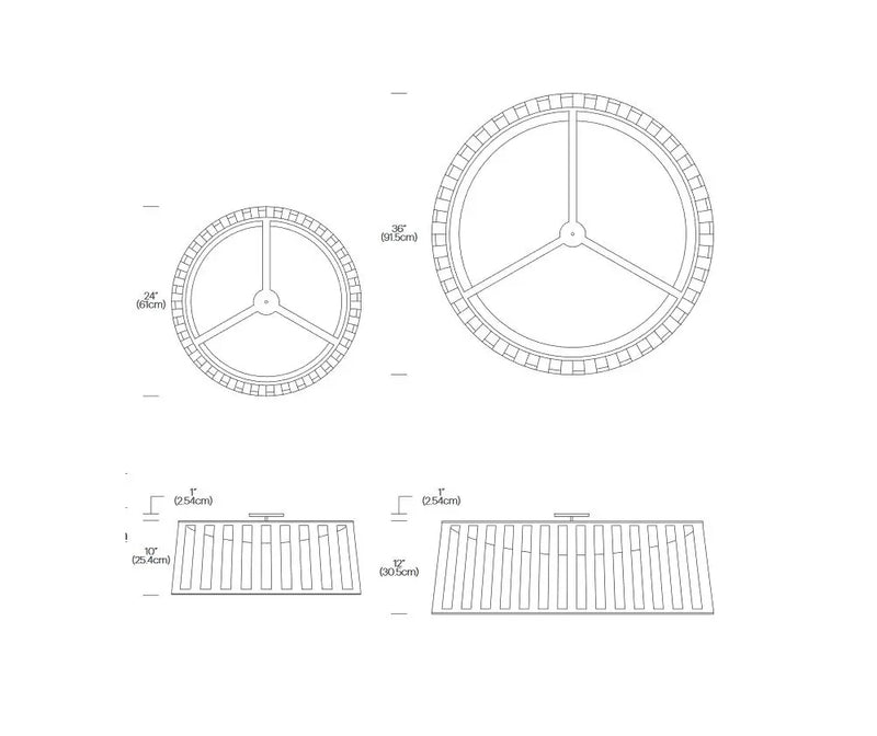 Solis Drum Flush plafonnier