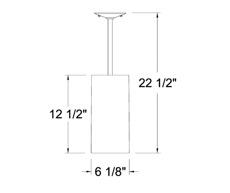 Évolution Cylindrique plafonnier avec tige pour extérieur