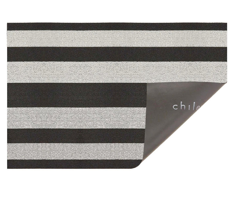 Tapis Bold Stripe Blanc – Noir