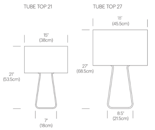 Tube Top classique de table